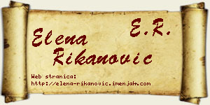 Elena Rikanović vizit kartica